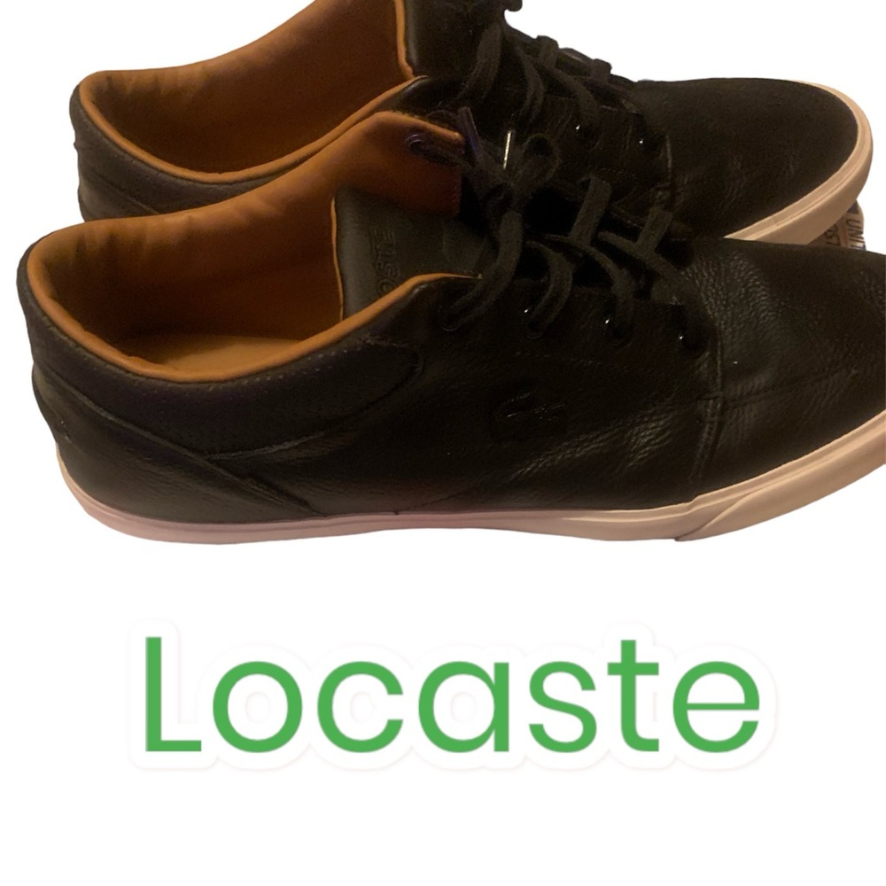 Black leather locaste sneakers